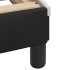 Cama con colchón cuero sintético negro y blanco 80x200