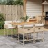 Set comedor de jardín 5 pzas con cojines ratán sintético