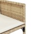 Set comedor de jardín 5 pzas con cojines ratán sintético