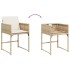 Set comedor de jardín 5 pzas con cojines ratán sintético