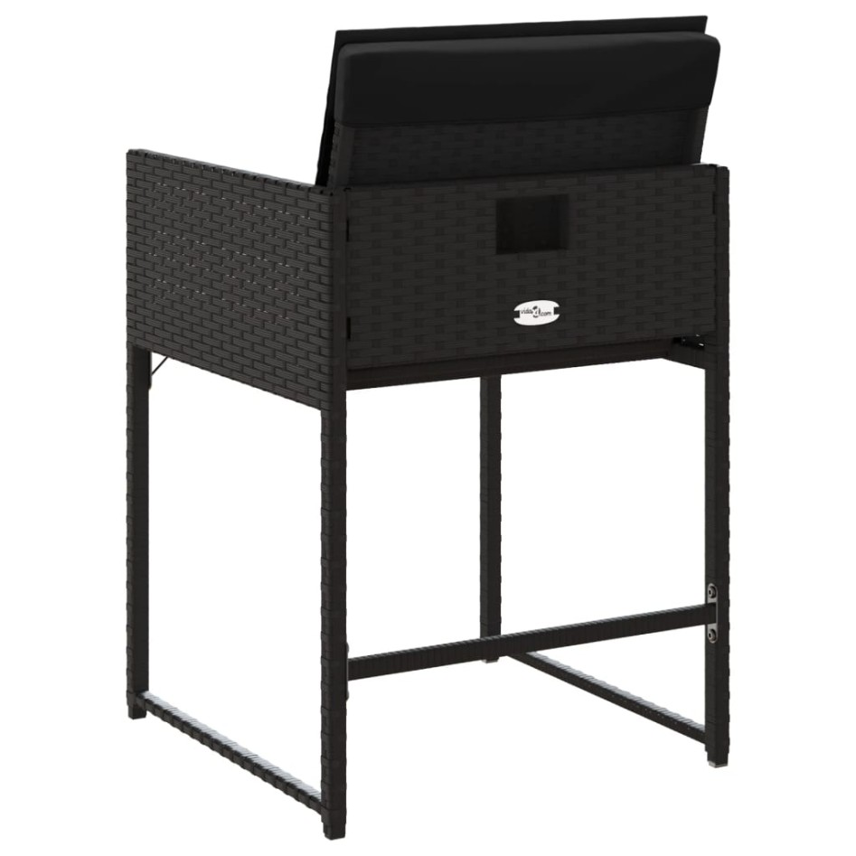 Sillas de jardín con cojines 4 unidades ratán sintético