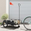 Remolque para bicicletas hierro y tela Oxford negro