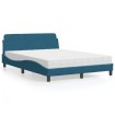 Cama con colchón azul terciopelo 120x200 cm