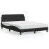 Cama con colchón cuero sintético negro 120x200