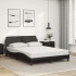 Cama con colchón cuero sintético negro 120x200