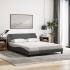 Cama con colchón de tela gris oscuro 160x200