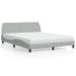 Cama con colchón terciopelo gris claro 160x200