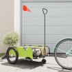 Remolque para bicicletas tela Oxford y hierro verde y negro
