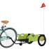 Remolque para bicicletas tela Oxford y hierro verde y
