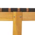 Tumbona con mesa madera maciza de acacia y tela