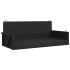 Banco columpio de ratán sintético negro 119x56x48