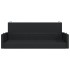 Banco columpio de ratán sintético negro 119x56x48