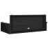 Banco columpio de ratán sintético negro 119x56x48