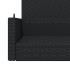 Banco columpio de ratán sintético negro 119x56x48