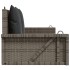 Banco columpio con cojines ratán sintético gris 119x56x48