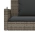 Banco columpio con cojines ratán sintético gris 119x56x48