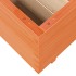 Jardinera madera maciza de pino marrón cera 90x60x49,5