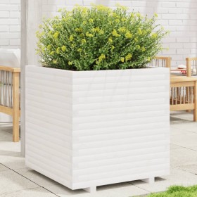 Jardinera madera maciza de pino blanco 70x70x72,5
