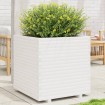 Jardinera madera maciza de pino blanco 70x70x72,5 cm