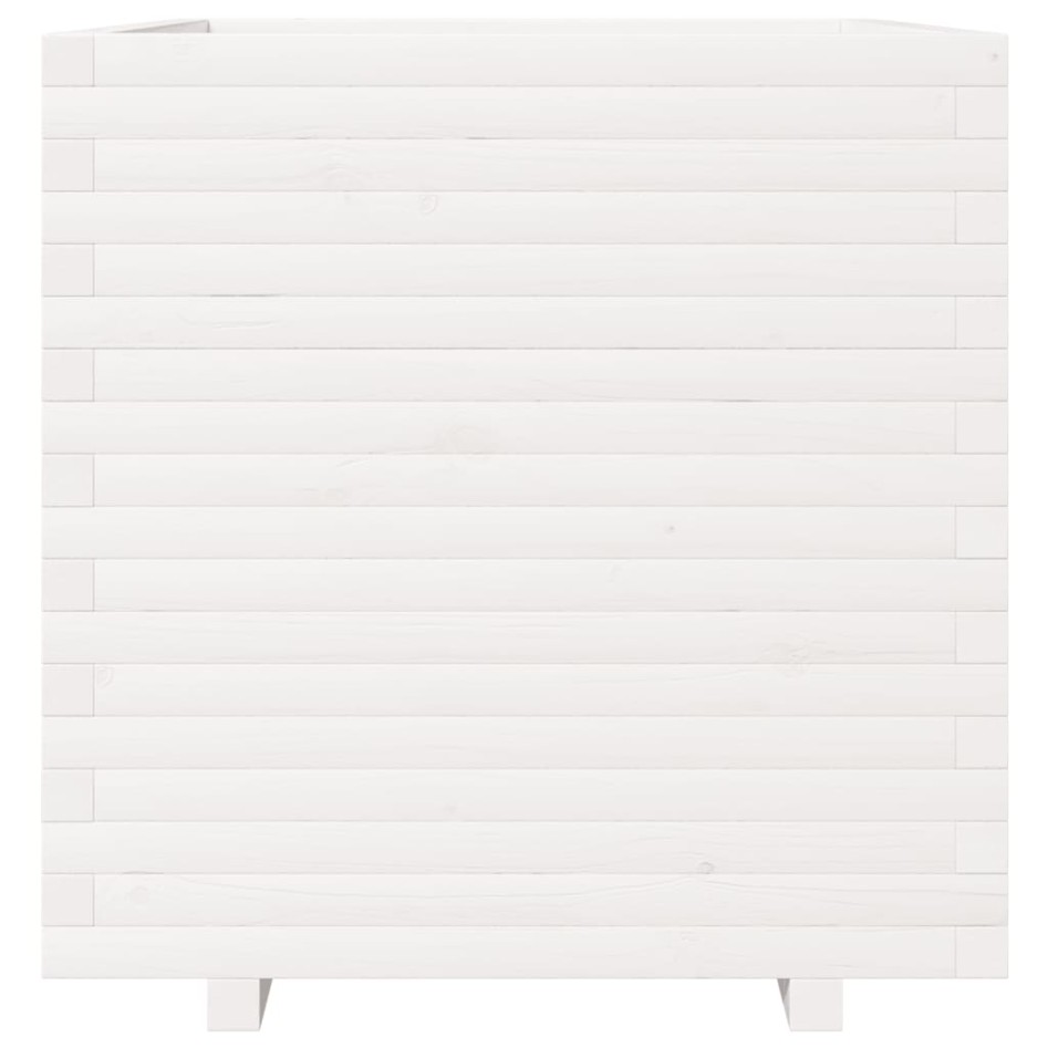 Jardinera madera maciza de pino blanco 70x70x72,5