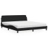 Cama con colchón de tela negro 180x200