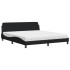 Cama con colchón de tela negro 180x200