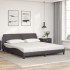 Cama con colchón cuero sintético marrón 180x200