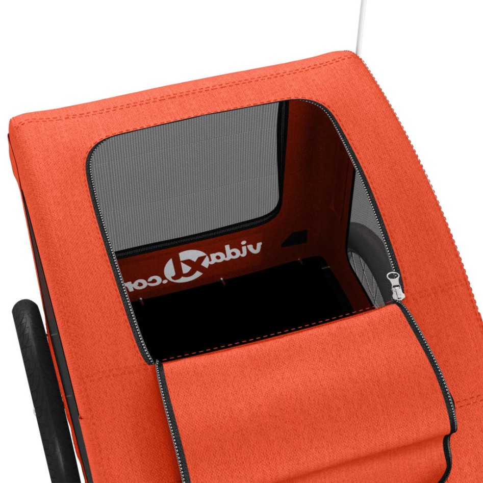 Remolque de bicicleta mascotas hierro tela Oxford