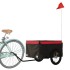 Remolque para bicicleta hierro negro y rojo 45