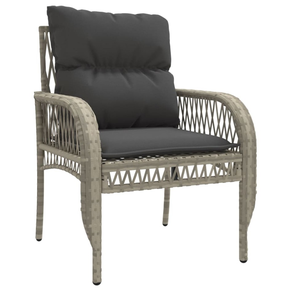 Set de sofás de jardín 4 pzas y cojines ratán sintético