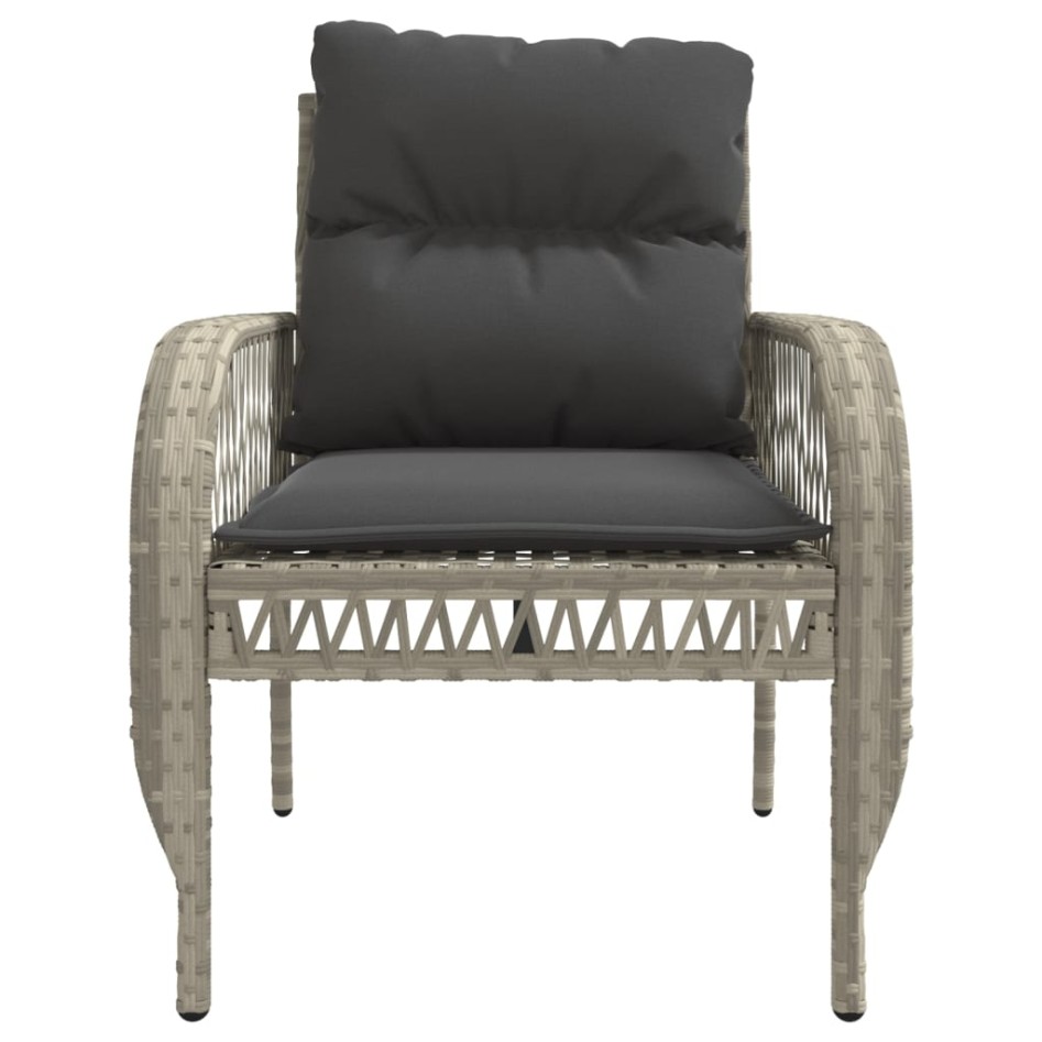 Set de sofás de jardín 4 pzas y cojines ratán sintético