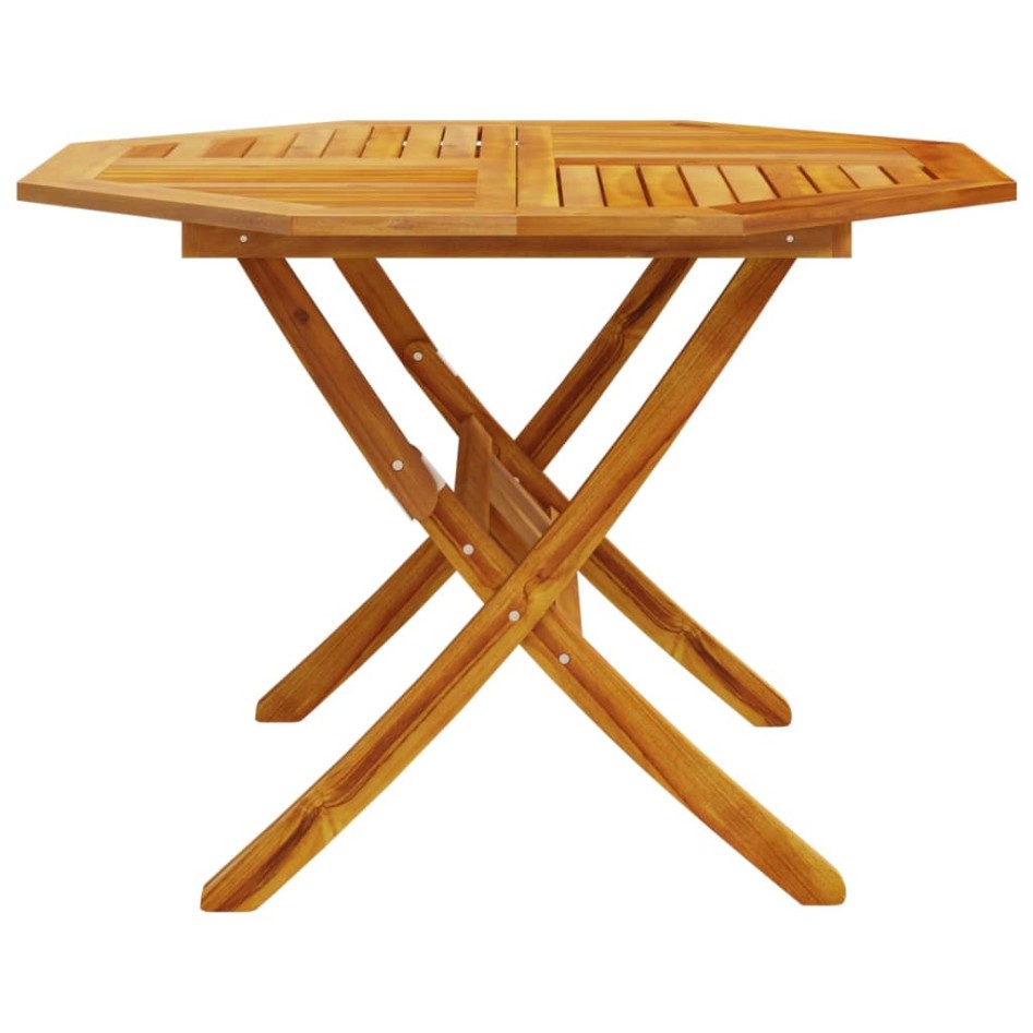 Mesa de jardín plegable madera maciza de acacia Ø110x75