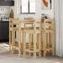 Set de bar 5 piezas madera maciza de
