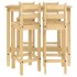 Set de bar 5 piezas madera maciza de
