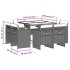 Set comedor jardín 9 pzas y cojines ratán sintético