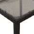Set comedor jardín 3 pzas cojines ratán sintético vidrio