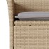 Set comedor jardín 3 pzas cojines ratán sintético vidrio