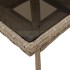Set comedor jardín 3 pzas cojines ratán sintético vidrio