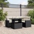 Set de muebles de jardín 5 pzas y cojines ratán sintético