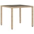 Set comedor jardín 5 pzas cojines ratán sintético vidrio