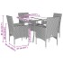 Set de comedor jardín 5 pzas con cojines ratán PE acacia