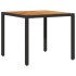 Set de comedor jardín 5 pzas con cojines ratán PE acacia