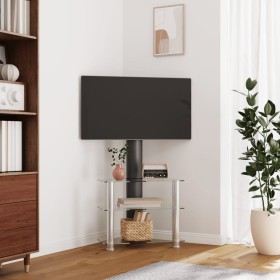 Mueble TV esquina 3 niveles para 32-70 pulgadas negro