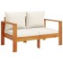 Set sofás de jardín con cojines 4 pzas madera maciza de