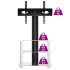 Mueble TV esquina 3 niveles para 32-70 pulgadas negro