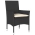 Set comedor jardín 7 pzas cojines ratán sintético vidrio