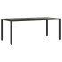 Set comedor jardín 7 pzas cojines ratán sintético vidrio