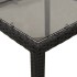 Set comedor jardín 7 pzas cojines ratán sintético vidrio