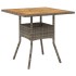 Set de comedor jardín 5 pzas con cojines ratán PE acacia