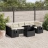 Set de sofás de jardín 8 piezas y cojines ratán sintético